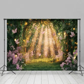 Aperturee - Aperturee Lavender Jungle Shiny Bokeh Halo Butterfly Backdrop